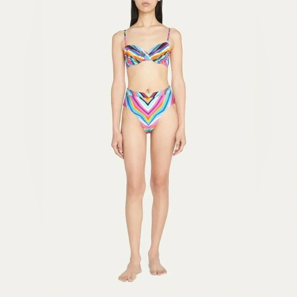 Trina Turk Louvre Striped Underwire Bikini Top - Size 14‎ - NWT - Picture 3 of 11